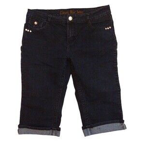 Desin Black Capri Bejeweled size 18 90s Y2K